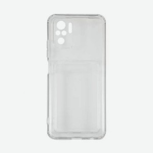 Чехол накладка силикон iBox Crystal для Xiaomi Redmi Note 10/Note 10s, с кардхолдером (прозрачный)