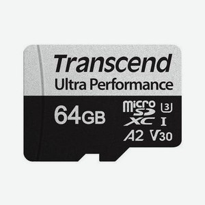Карта памяти Transcend microsd 64GB (TS64GUSD340S) w/ adapter