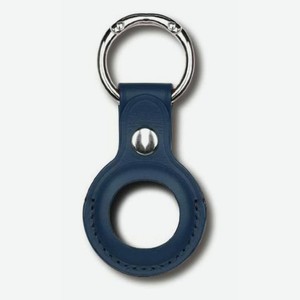 Чехол-брелок Devia Leather Key Ring для AirTag - Blue