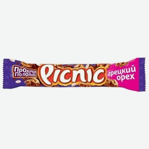 Шоколад Picnic Грецкий орех молочный, 52 г