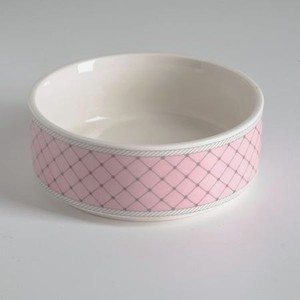Миска Пижон керамическая Сеточка 10.5х4 см розовая 330 мл