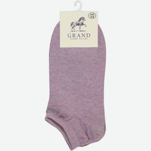 Носки женские Гранд цвет: сиреневый меланж, короткая резинка, размер 23-25 (35-38)
