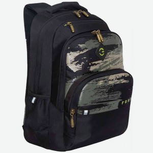 Рюкзак мужской Grizzly для подростка цвет: чёрный/хаки, 32×45×23 см