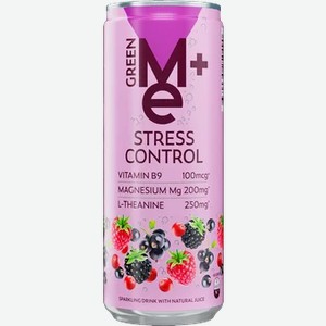 Напиток газированный GreenMe Plus Stress Control, 0,33 л