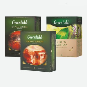 Чай в пакетиках  ГРИНФИЛД , 100 пакетиков