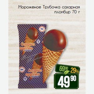 Мороженое Трубочка сахарная пломбир 70 г