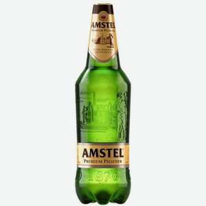Пиво  Амстел Премиум Пилсенер  св. паст. 4,8% пэт 1,25л