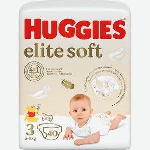 Подгузники Huggies Elite Soft Mega 3 (5-9кг) 72 шт