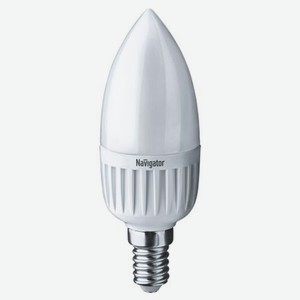 Лампа светодиодная Navigator свеча матовая 5Вт цоколь E14 (теплый свет)