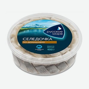 Сельдь филе-кусочки Русское море Селедочка по-домашнему в масле 400 г