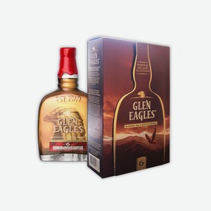 Виски Glen Eagles 6 лет в подарочной упаковке, 0.7л