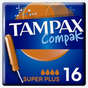 Тампоны Tampax Compak Super Plus Duo гигиенические с аппликатором, 16шт