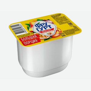 Йогурт Фругурт персик-маракуйя фруктовый 2%, 240г