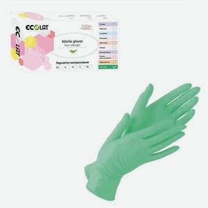 ECOLAT Перчатки нитриловые Green размер M