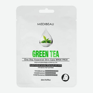 MEDIBEAU Маска для лица с экстрактом зеленого чая (успокаивающая)