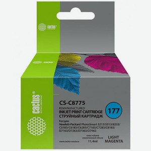 Картридж струйный CS-C8775 светло-пурпурный для №177 HP PhotoSmart 3213/3313/8253/C5183/C6183 Cactus