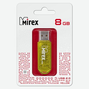 Флешка Elf USB 2.0 13600-FMUYEL08 8Gb Желтая Mirex