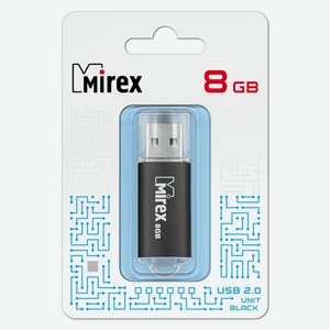 Флешка Unit USB 2.0 13600-FMUUND08 8Gb Черная Mirex