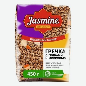 Крупа Гречневая Jasmine с шампиньонами и сушеной морковью 450 г