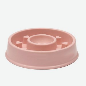 Миска Пижон Медленное кормление от переедания 20.5х20.5х4.5 см розовая 150 мл