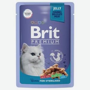 Корм для кошек Brit 85г Premium Корм перепелка в желе