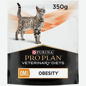 Корм для кошек Purina Pro Plan Veterinary diets OM St/Ox Obesity Mangement для снижения избыточной массы тела сухой 350г