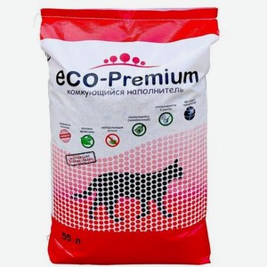 Наполнитель для кошек ECO premium Green комкующийся без запаха 55л