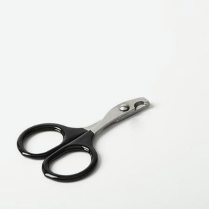 Ножницы-когтерезы Пижон с прорезиненными ручками Отверстие 6 мм чёрные