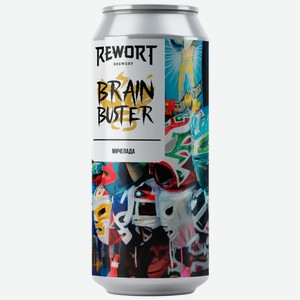 Пивной напиток Rewort Brewery Brain Buster нефильтрованный неосветленный 5%, 450мл