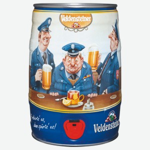 Пиво Veldensteiner Pils светлое фильтрованное 4.9%, 5л