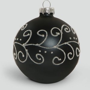 Шар новогодний на елку Baoying yiwen черный 8 см