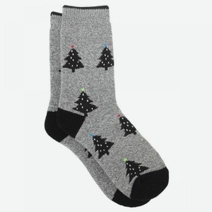 Новогодние носки Feltimo Christmas Ёлки серые с чёрным