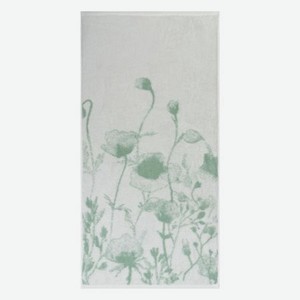 Махровое полотенце Cleanelly Luce verde белое с зеленым 50х100 см