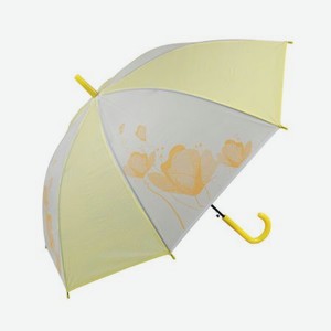 Зонт-трость Sima женский Цветы жёлтый