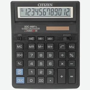 CITIZEN Калькулятор настольный 12-разрядный SDC-888TII черный