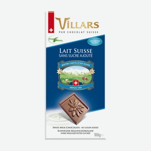 Шоколад Villars молочный без сахара, 100г