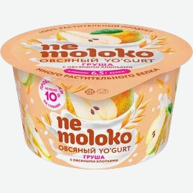 Йогурт NeMoloko овсяный Груша -овсяные хлопья, 130 г