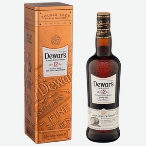 Виски Dewar s 12 лет в подарочной упаковке, 0.7л
