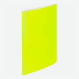 Папка для файлов 20 файлов зажим А4 Attache Neon желтая