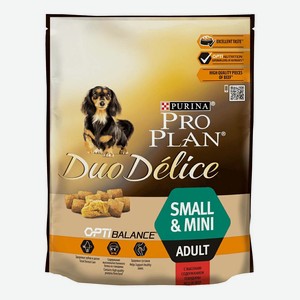 Сухой корм Pro Plan Duo Delice с говядиной и рисом для взрослых собак мелких и карликовых пород 700 г