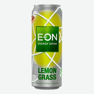 Энергетический напиток E-ON Lemongrass сильногазированный 0,45 л