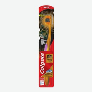 Зубная щетка Colgate 360 мягкая древесный уголь