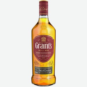 Виски Грантс Трипл Вуд 3 года 40% 0,7л