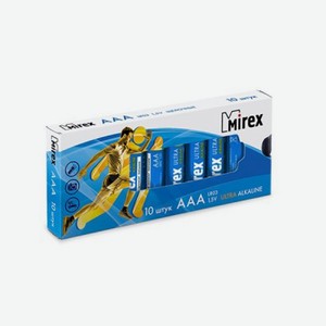 Батарея щелочная Mirex LR03/AAA 1,5V 10шт 10/960 multipack