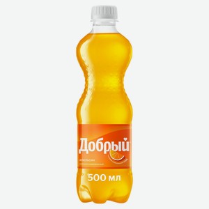 Газированный напиток Добрый Апельсин с витамином С сильногазированный 0,5 л