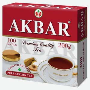 Чай черный Akbar 100 Years Limited Edition в пакетиках, 200 г