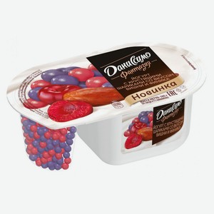 Йогурт Даниссимо с хрустящими шариками со вкусом вишни и финика 6.9%, 105 г