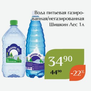 Вода питьевая газированная Шишкин Лес 1л