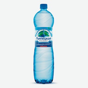 Вода минеральная Липецкая росинка газированная, 0.5 л, пластиковая бутылка