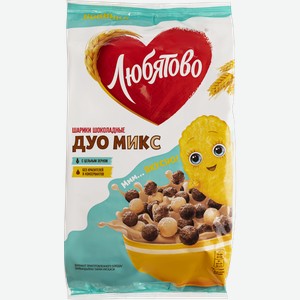 Готовый завтрак Любятово Дуо Микс шоколадные шарики Келлогг Рус м/у, 200 г